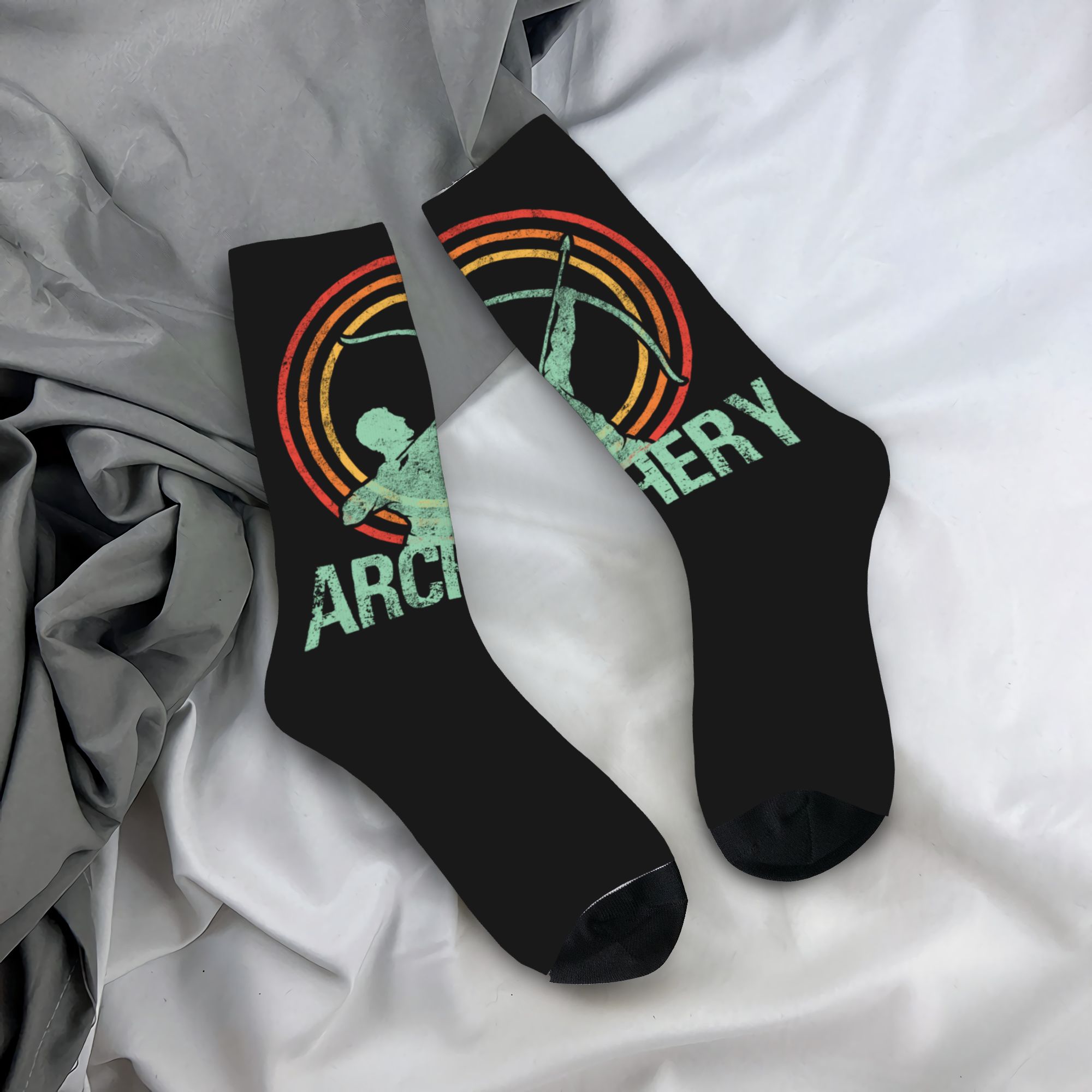 Dress Sock Men - Aangepaste retro boogschieten pijl boog heren