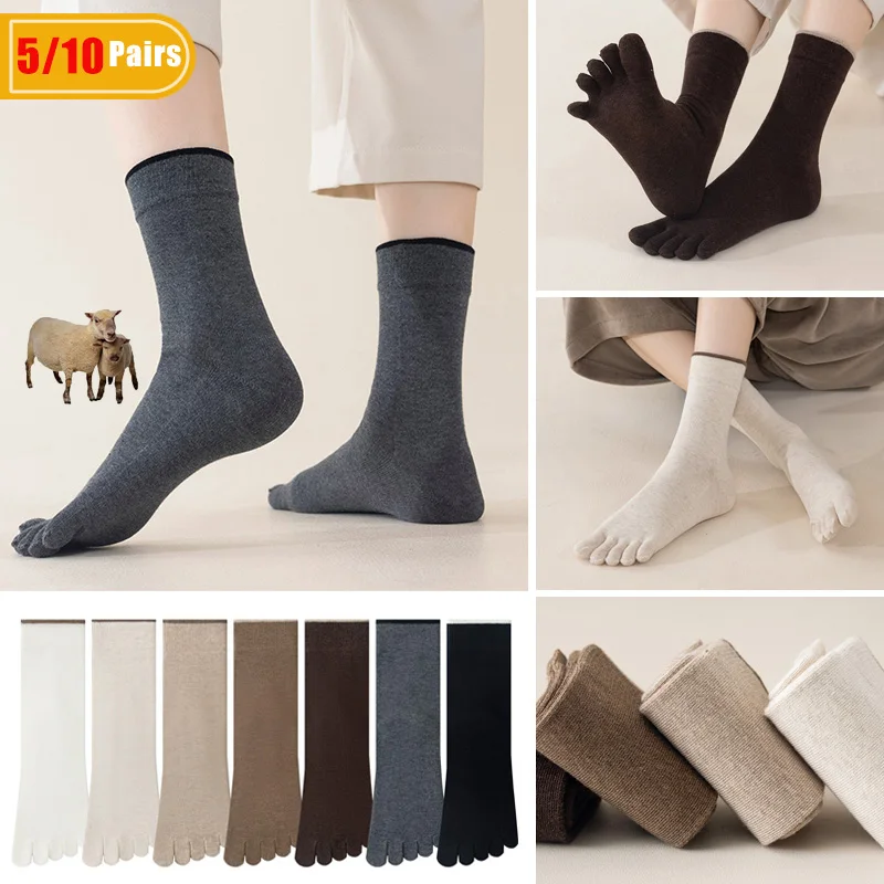 Thermal Sock Winter - 5/10 paar heren wollen teensokken, dik,