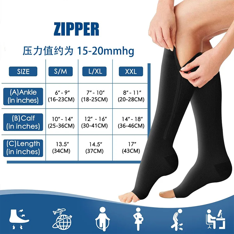 Men's Zipper Compression Socks - Compression Sock Medical recensie en prijs